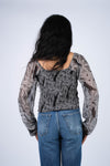 224694 Imperial Chiffon Paisley Ruched Blouse