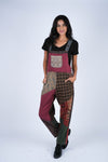 224701XXL Collage Cotton Patchwork Overalls