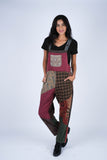 224701XXL Collage Cotton Patchwork Overalls