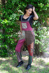 224701XXL Collage Cotton Patchwork Overalls