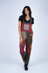 224701XXL Collage Cotton Patchwork Overalls