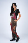 224701XXL Collage Cotton Patchwork Overalls