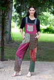 224701XXL Collage Cotton Patchwork Overalls