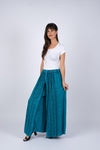 225006 Blue Embroided Hippie Pants