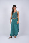 225008 Trendy Sea Embroided Cropped Top