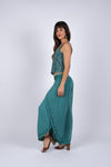 225008 Trendy Sea Embroided Cropped Top