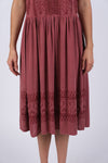 225012 Embroided Dusty Pink Dress