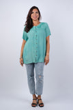 225017 Sleek Embroided Button Shirt