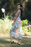 225023 Bohemian Blockprint Bliss Maxi Dress