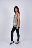 225028 Bohemian Blockprint Bliss Sleeveless Top