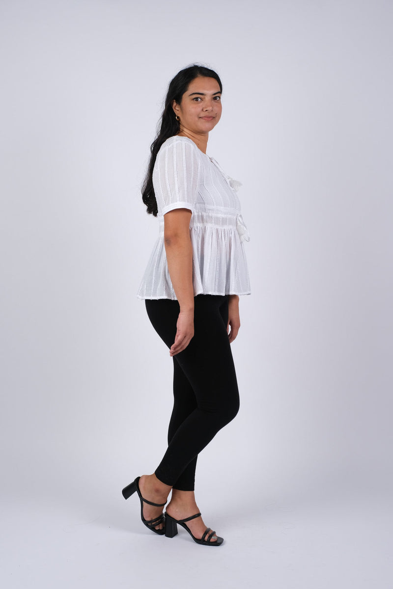 Scre Threads 225041 White Chic Summer Top – Sacred Threads, Inc