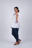225043 White Chic Classic Cardigan