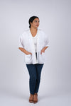 225043 White Chic Classic Cardigan