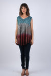 225046 Blockprint Ombre Top