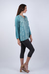 225055 Colors of the Sea Blockprint Shirt