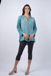 225055 Colors of the Sea Blockprint Shirt