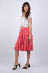 225060 Hot Pink & Orange Mid Skirt