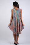 225069 Purple Tie Dye Sleeveless Dress
