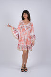 225072 Bohemian Blush Ethereal Tunic with Bell Sleeve