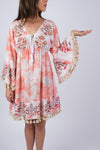 225072 Bohemian Blush Ethereal Tunic with Bell Sleeve