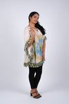 225077 Kaftan Poncho with Lace