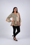 225079 Abstract Mocha Patchwork Tunic