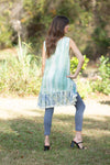 225080 Enchanting Bohemain Frill Sleeveless Top
