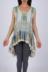 225080 Enchanting Bohemain Frill Sleeveless Top