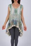 225080 Enchanting Bohemain Frill Sleeveless Top