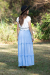225081 Whimsical Tasseled Summer Maxi Skirt