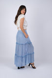 225081 Whimsical Tasseled Summer Maxi Skirt