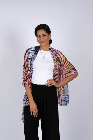 225095 Groovy Tie Dye Soft Viscose Scarves