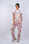 225108/2 Abstract Hippie Red Overalls