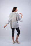 225111 Ethereal Stripes Breezy Patchwork Kimono