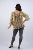 225119 Jungle Dreams Flowy Patchwork Top