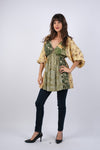 225123 Patchwork Jungle Dreams Olive Tunic