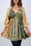 225123 Patchwork Jungle Dreams Olive Tunic