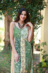 225124 Jungle Dreams Patchwork Maxi Dress with Buttons