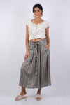 225136 Gray Chic Button Skirt