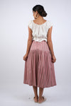 225137 Pink Chic Button Skirt