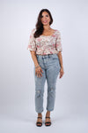 225139/2 Gray Boho Chic Crop Top