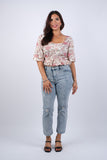 225139/2 Gray Boho Chic Crop Top