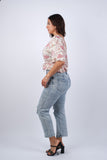 225139/2 Gray Boho Chic Crop Top