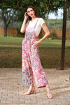 225142 Floral Pink Hippie Overalls