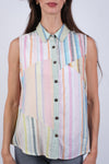 225157 Ethereal Stripes Colored Patchwork Shirt