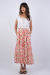 225161 Floral Button-Up Maxi Skirt