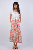 225161 Floral Button-Up Maxi Skirt