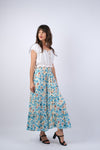 225161 Floral Button-Up Maxi Skirt
