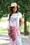 225165 Petal Harmony Patchwork Chic Overalls