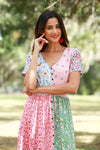 225166 Boho Chic Petal Harmony Summer Dress